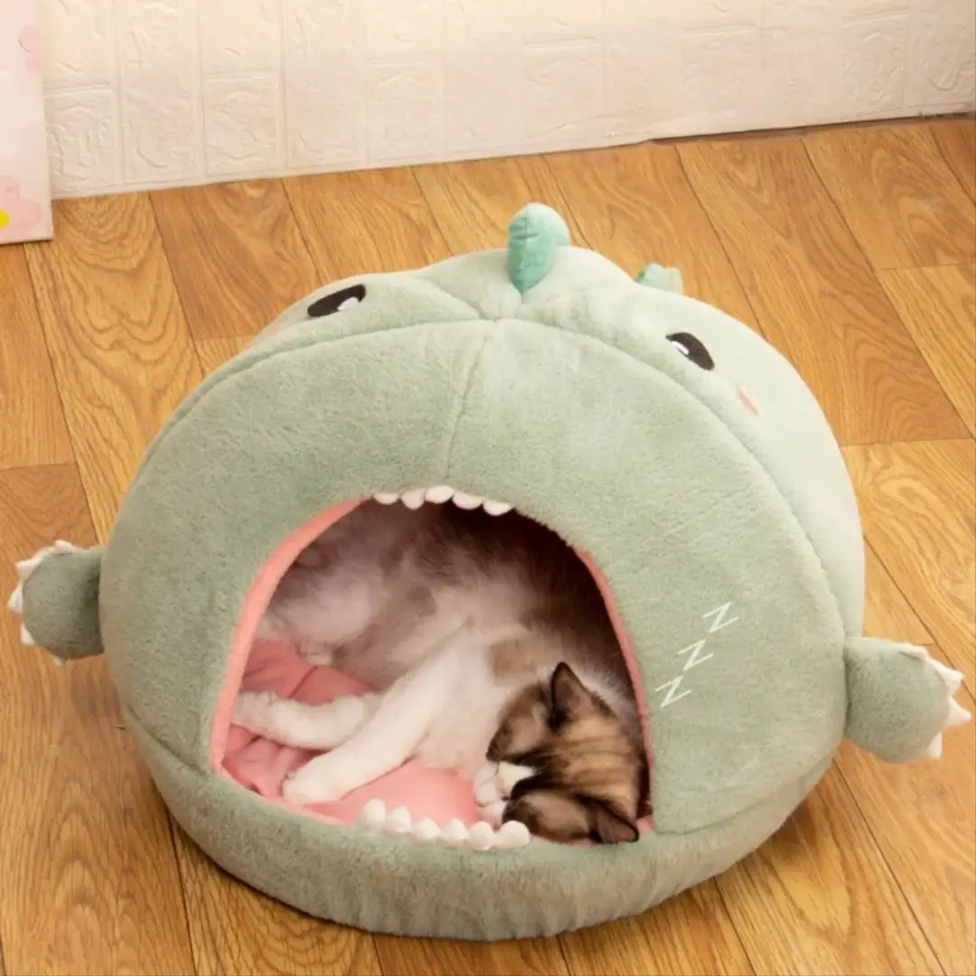 Luxuriöses Plüsch-Hai-Haustierbett